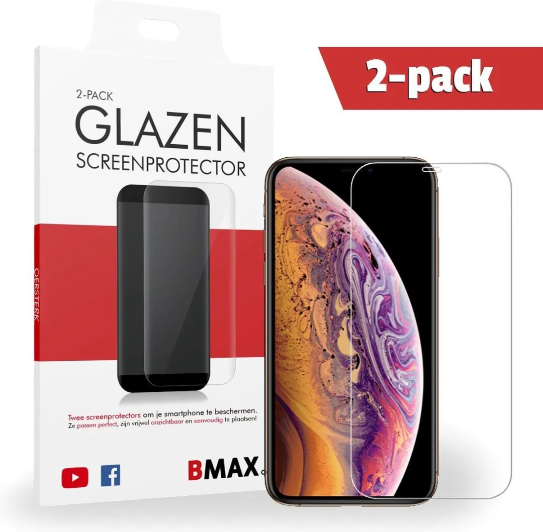 BMAX iPhone XS Glazen Screenprotector 2 Stuks