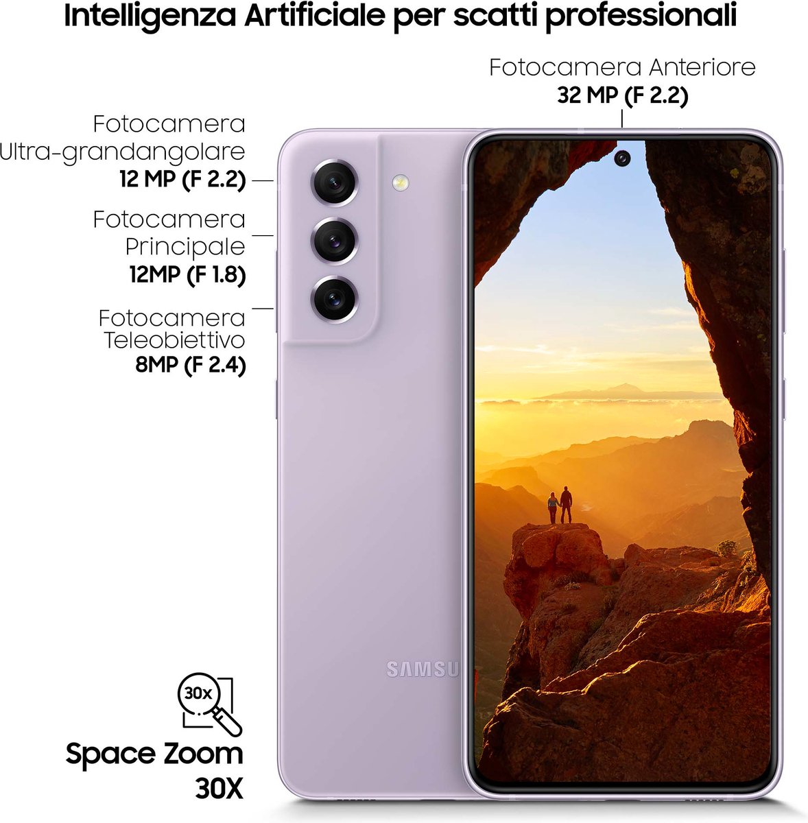 Samsung - Galaxy S21 FE 5G - 6GB RAM - 128GB - Lavendel