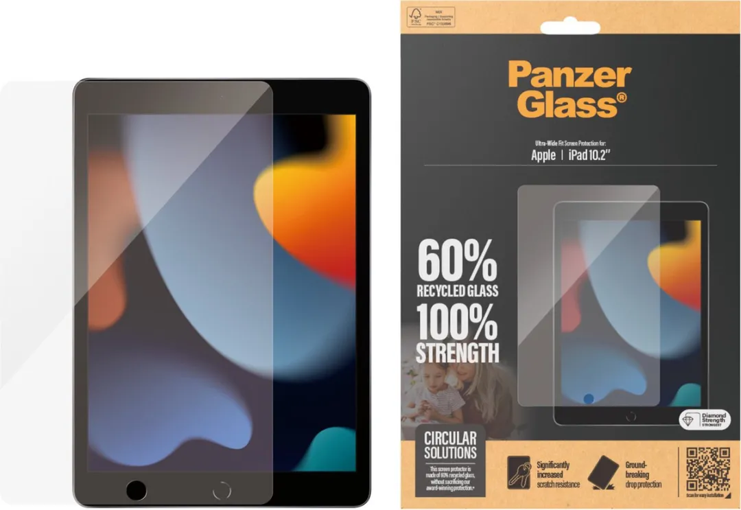 PanzerGlass Ultra-Wide Schermbeschermer Apple iPad 10.2 (2021) - Case Friendly