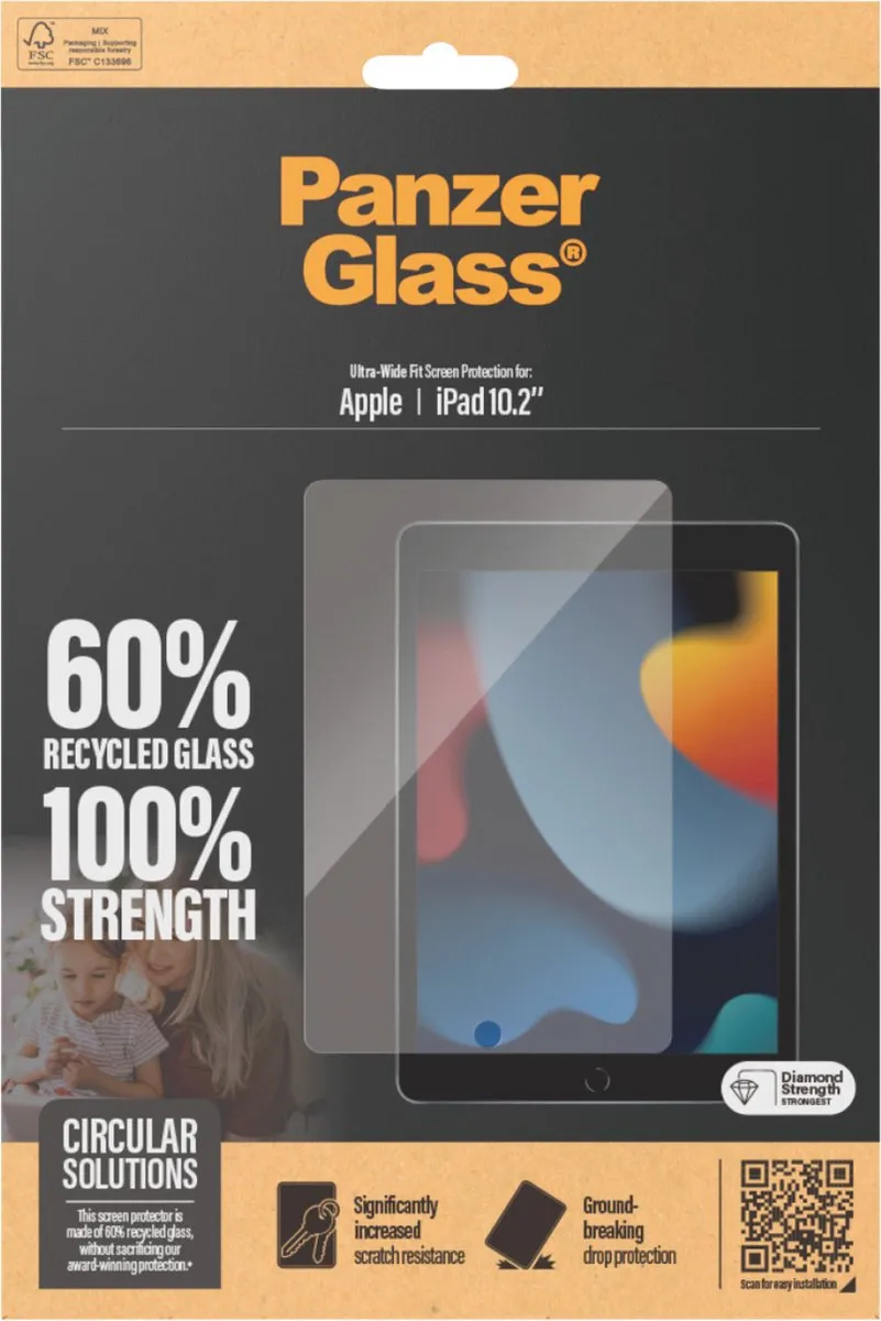 PanzerGlass Ultra-Wide Schermbeschermer Apple iPad 10.2 (2021) - Case Friendly