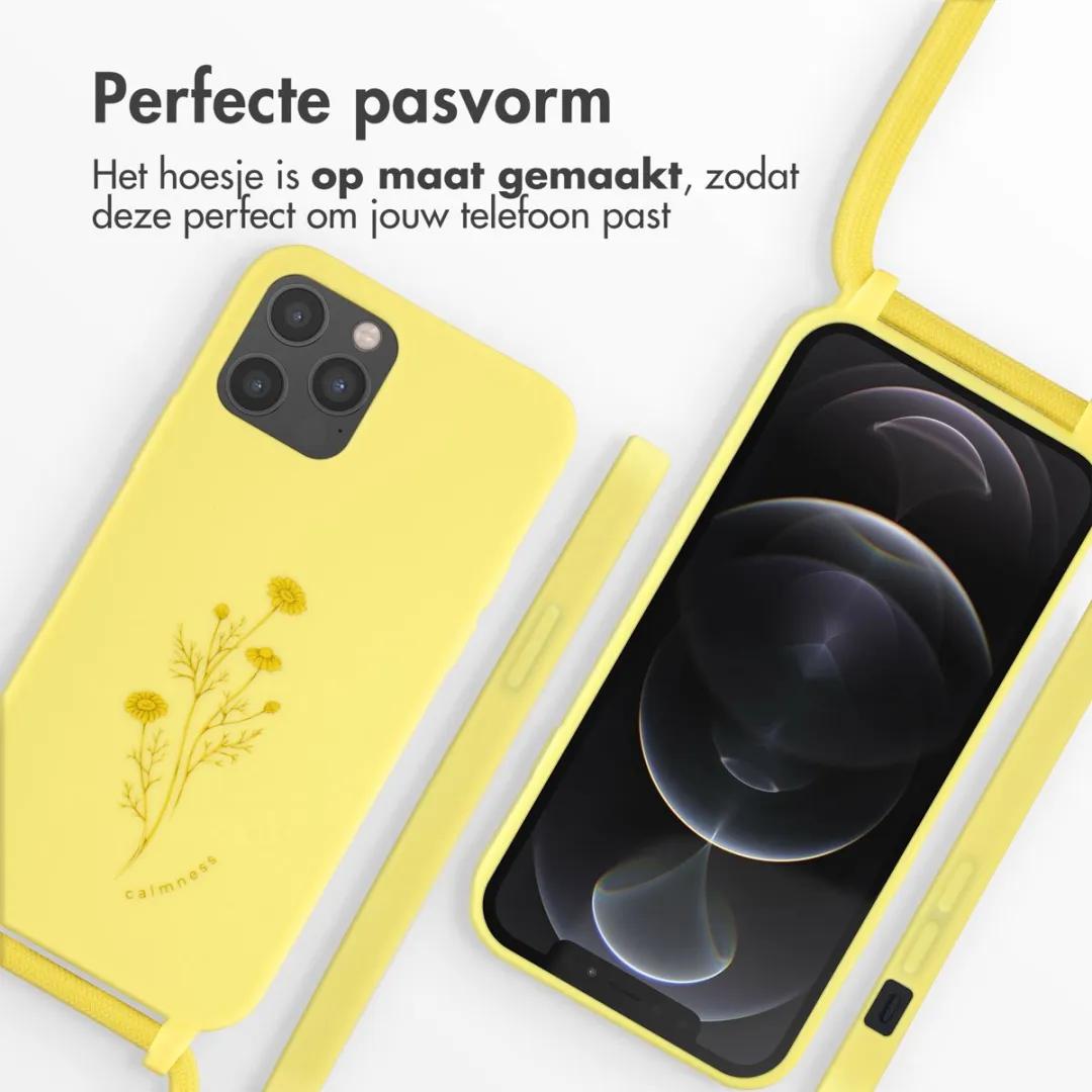 Imoshion Hoesje iPhone 12/12 Pro - Siliconen Flower Yellow