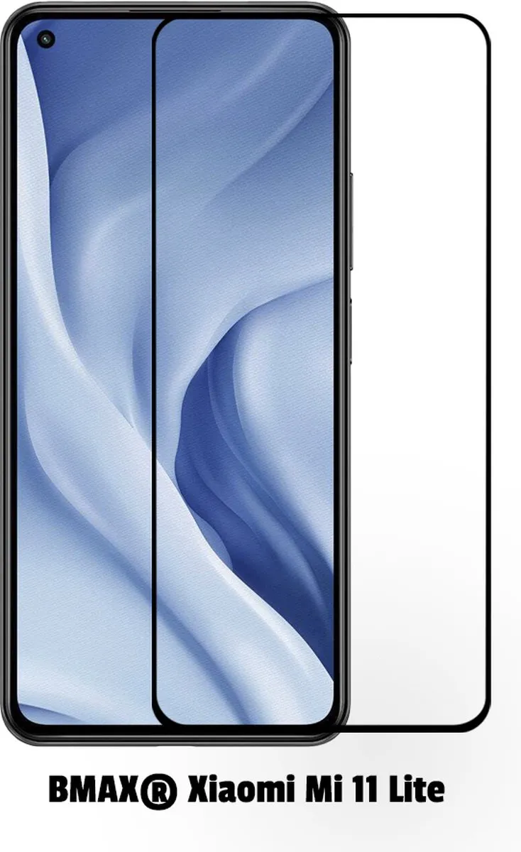 BMAX Screenprotector Xiaomi Mi 11 Lite - 2 Stuks - Zwart