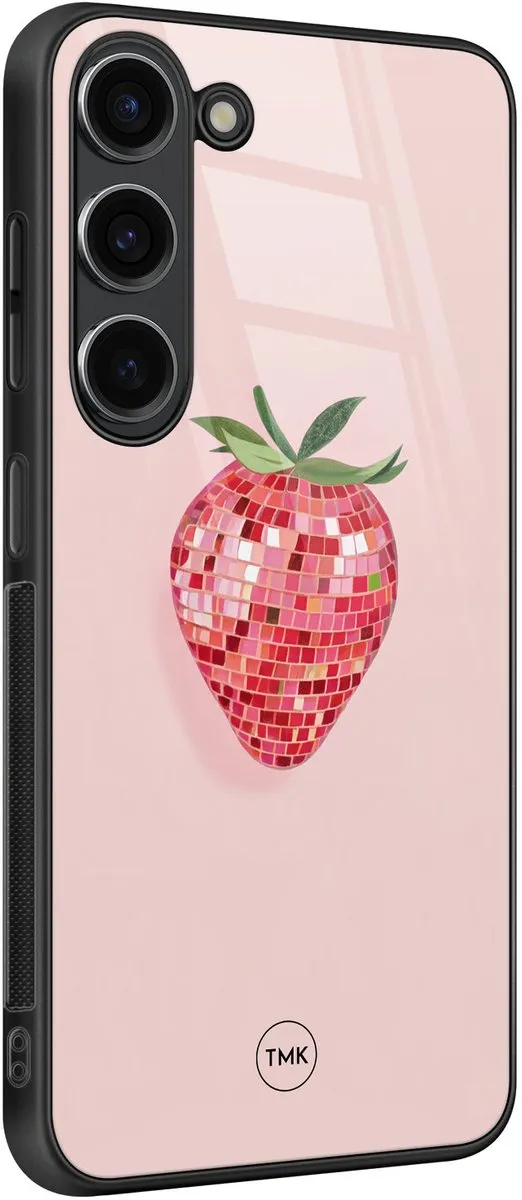 Casevibes Hoesje Samsung Galaxy S23 Disco Aardbei - Roze