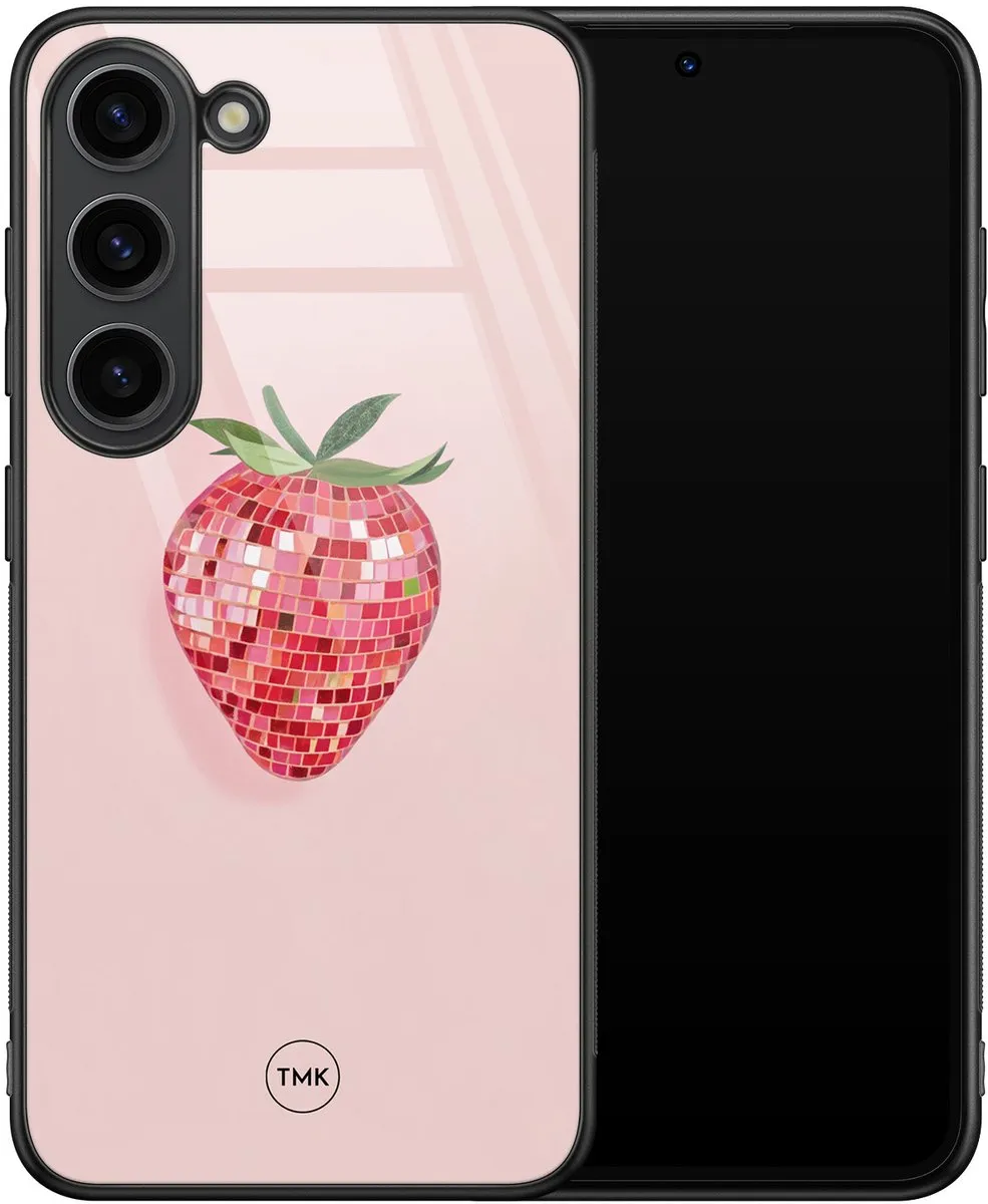 Casevibes Hoesje Samsung Galaxy S23 Disco Aardbei - Roze