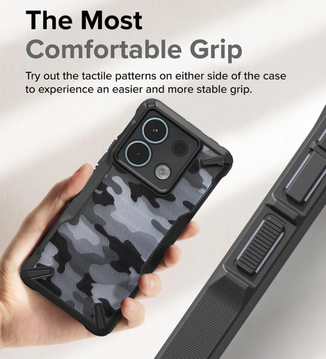 Ringke Fusion X Hoesje - Xiaomi Redmi Note 13 Pro 5G/Poco X6 - Camo Zwart