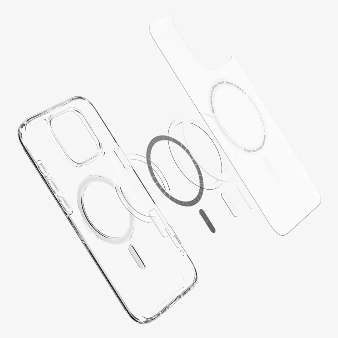 Spigen Ultra Hybrid MagFit ACS08138 Hoesje - iPhone 16 Pro - Roze Transparant