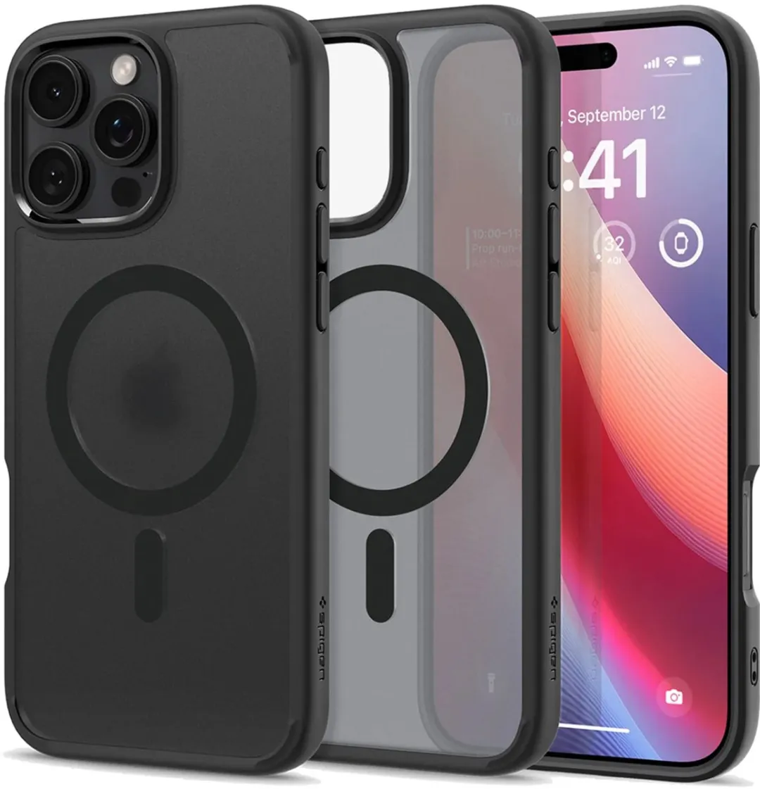 Spigen Ultra Hybrid MagFit ACS08003 Hoesje - iPhone 16 Pro Max - Frost Zwart