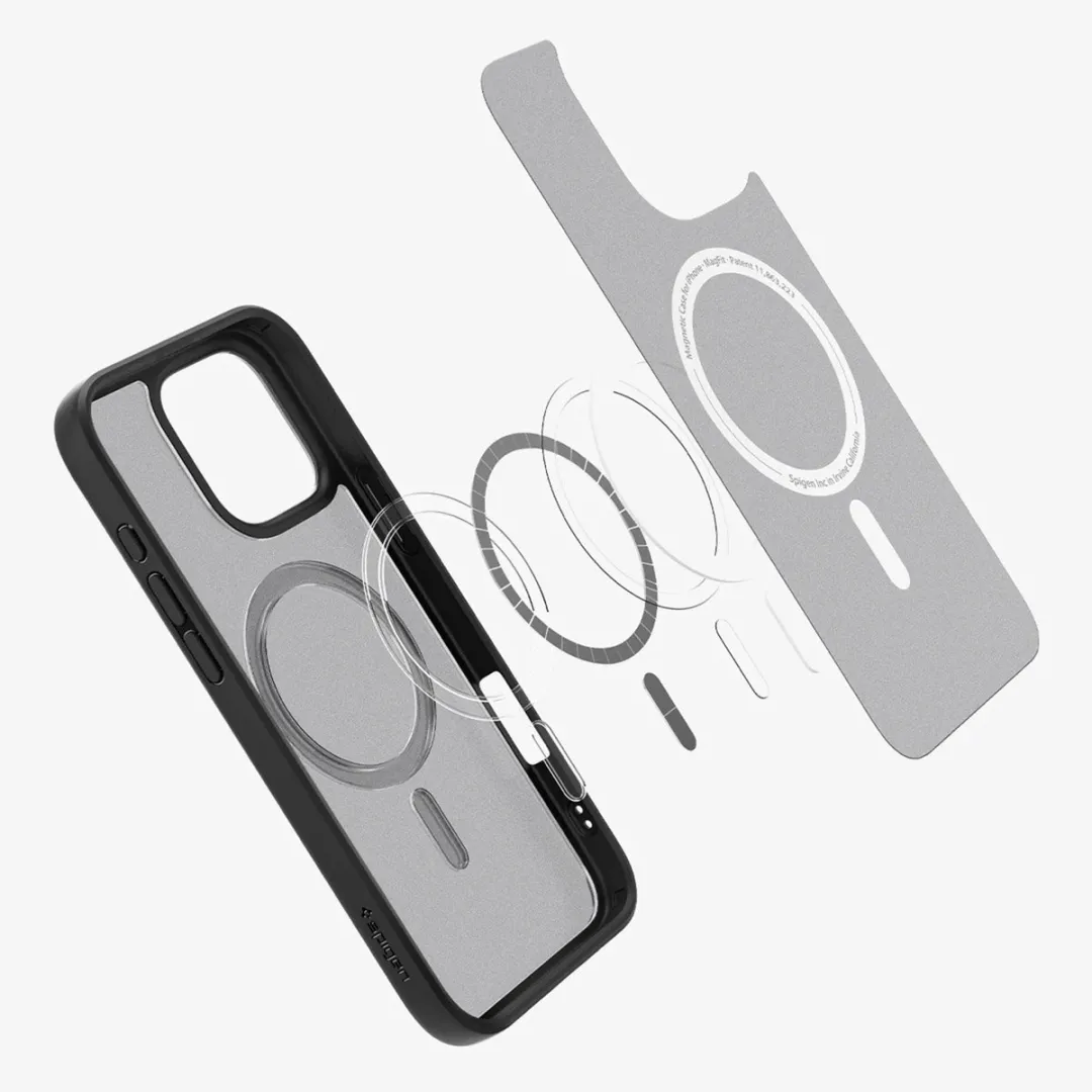 Spigen Ultra Hybrid MagFit ACS08003 Hoesje - iPhone 16 Pro Max - Frost Zwart