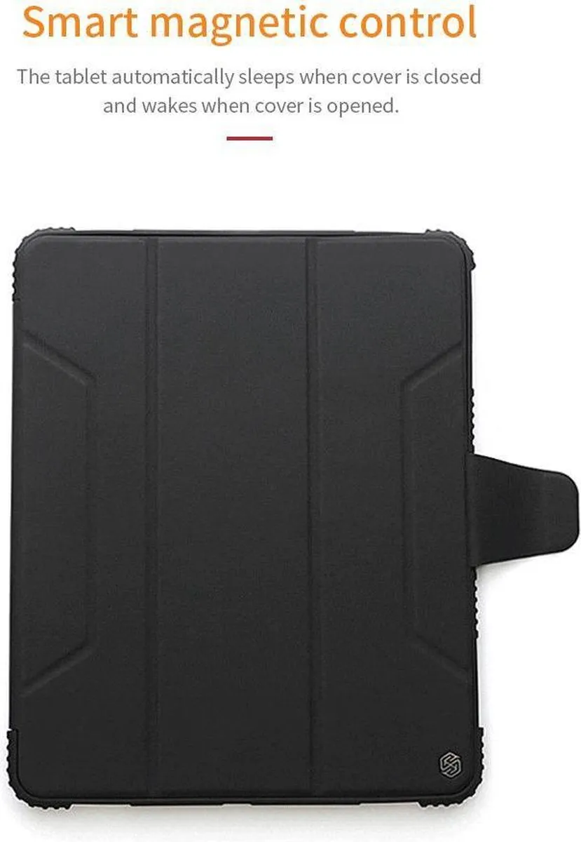 Nillkin Samsung Galaxy Tab S7+ Hoes - PU Leren - 12.4" - Zwart - afbeelding 6 van 6
