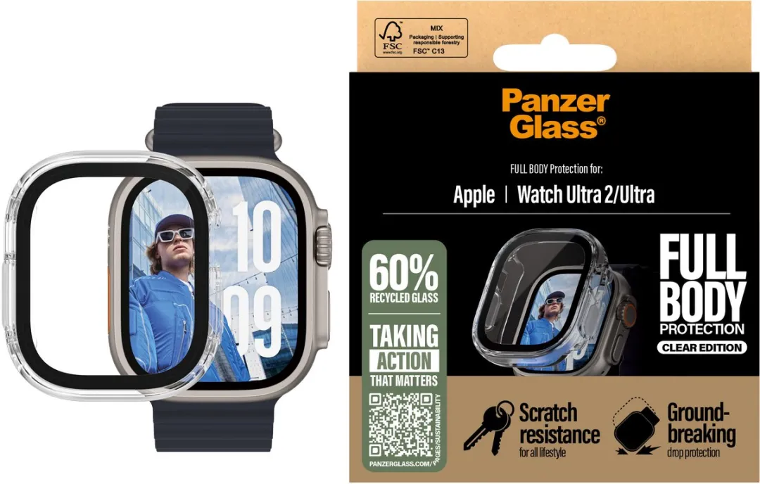 PanzerGlass Full Body Case Apple Watch Ultra 49mm - Transparant