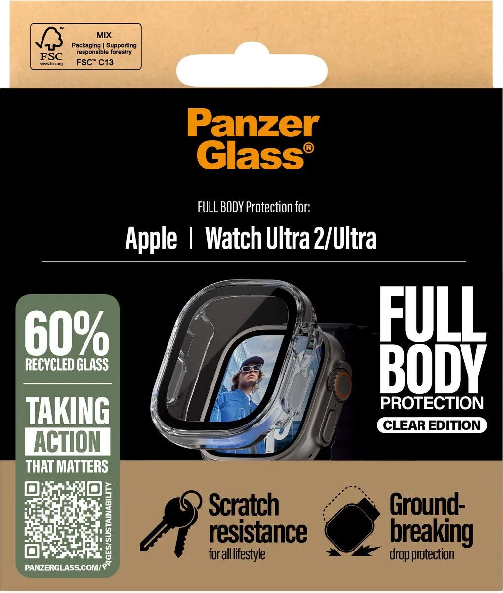 PanzerGlass Full Body Case Apple Watch Ultra 49mm - Transparant
