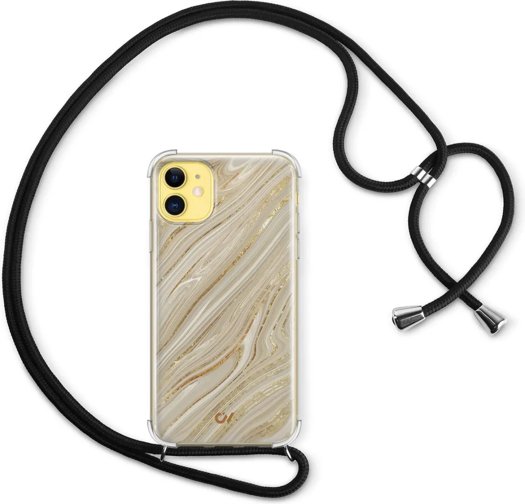Casevibes Telefoonhoesje iPhone 11 Golden Marble - C/11/UV/003