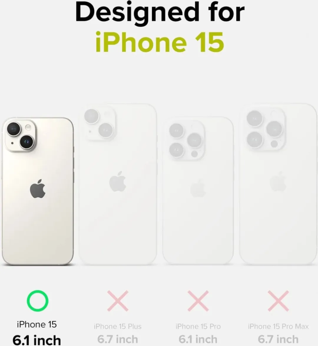 Ringke Silicone Hoesje iPhone 15 - Geel
