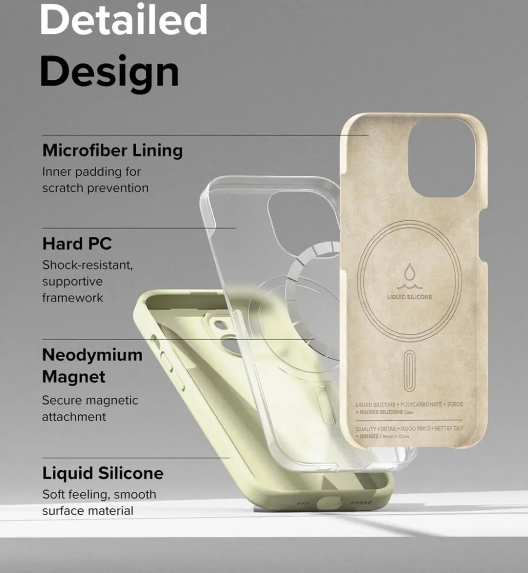 Ringke Silicone Hoesje iPhone 15 - Geel