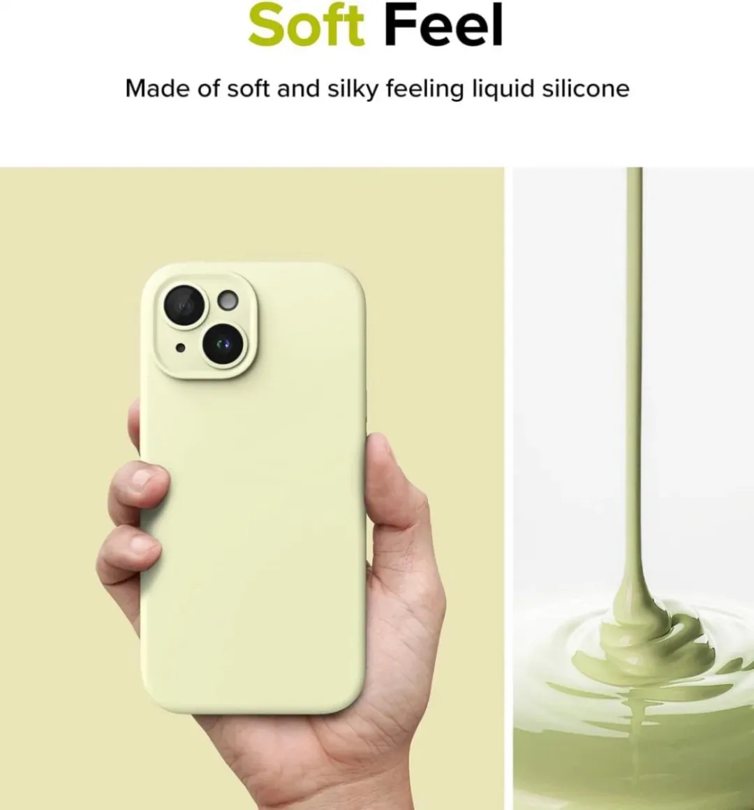 Ringke Silicone Hoesje iPhone 15 - Geel