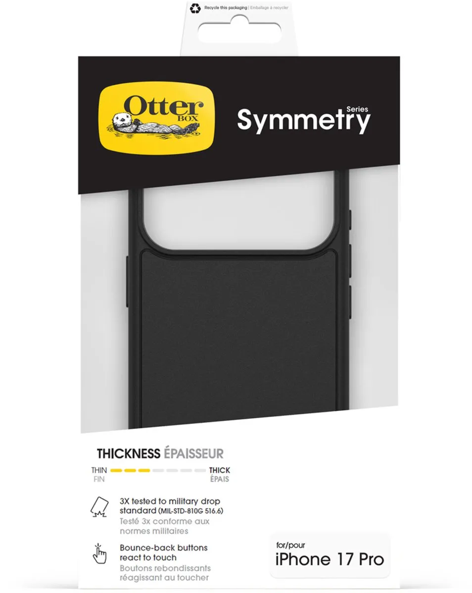 OtterBox Symmetry Clear MagSafe 77-99427 - iPhone 17 Pro - Zwart