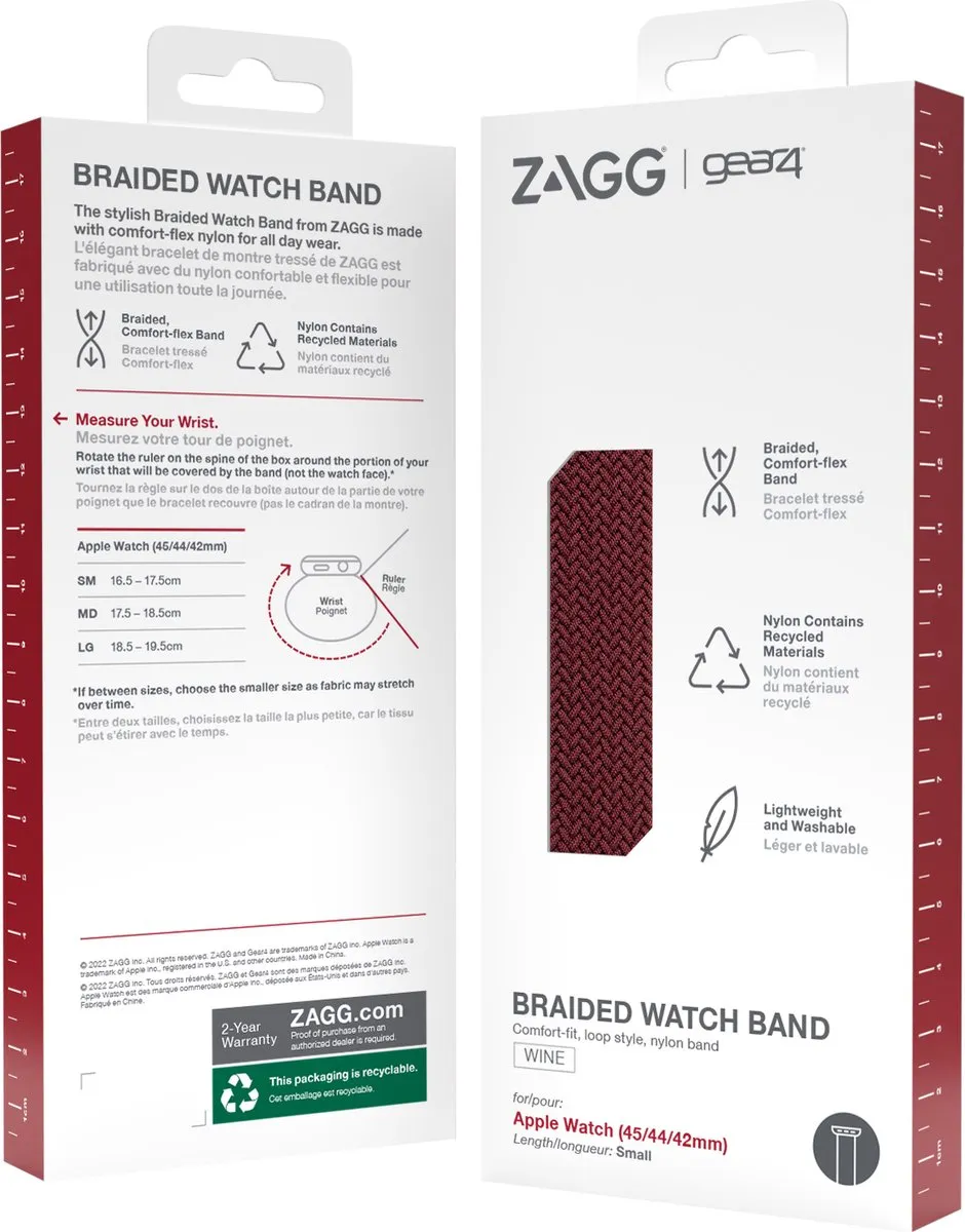 Gear4 Braided Nylon Bandje Apple Watch 42mm
