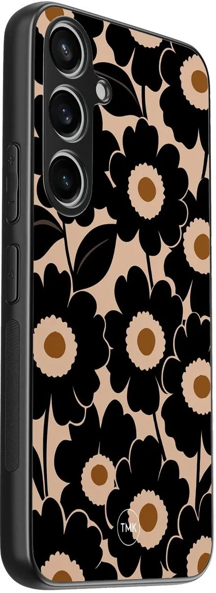 Casevibes Galaxy A15 Hoesje - Zwart Bloom Luxe