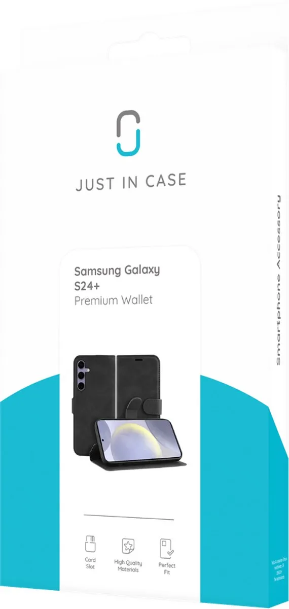 Just in Case Cazy 8326478 Hoesje Samsung Galaxy S24 Plus - 4 Pasjes - Zwart
