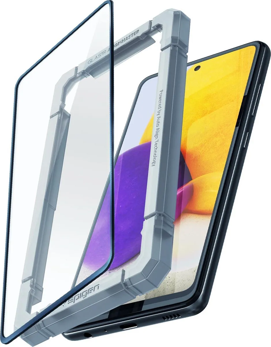Spigen AlignMaster Full Cover Glas - Samsung Galaxy A52 - Zwart
