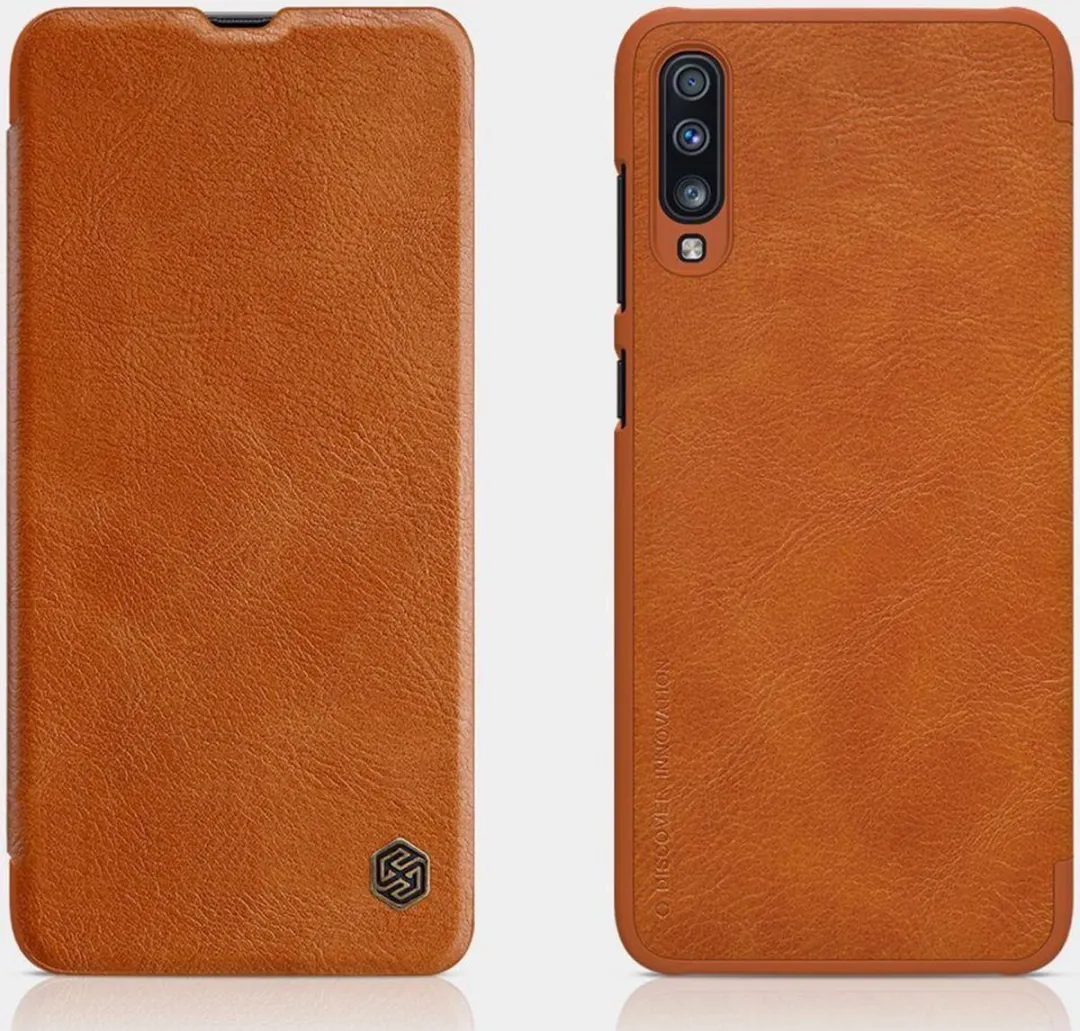 Nillkin Qin Series Hoesje Samsung Galaxy A70 - Bruin - afbeelding 3 van 4