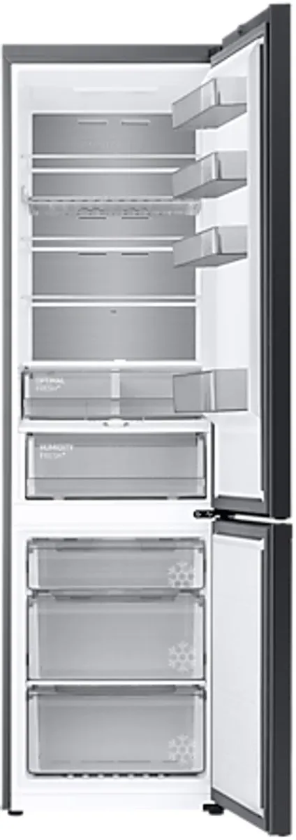Samsung RB38A7B5E22 Koel-vriescombinatie 390L - Diep zwart glas