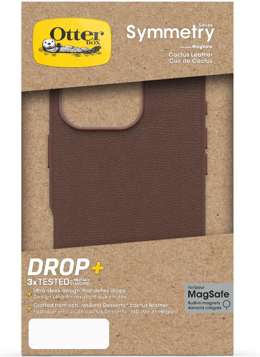 OtterBox Symmetry Cactus Leather Hoesje iPhone 16 Pro - Bruin - afbeelding 6 van 6