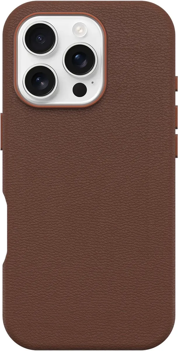OtterBox Symmetry Cactus Leather Hoesje iPhone 16 Pro - Bruin - afbeelding 3 van 6