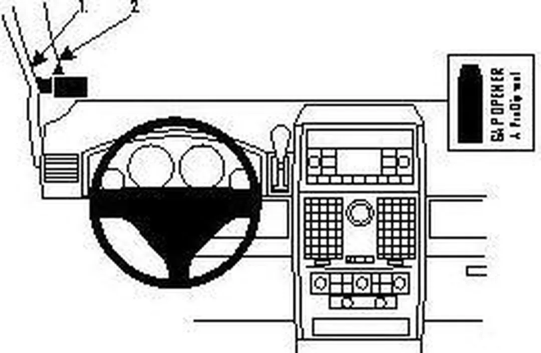Brodit ProClip 804090 Houder Chrysler Voyager 2008-2011 - Zwart