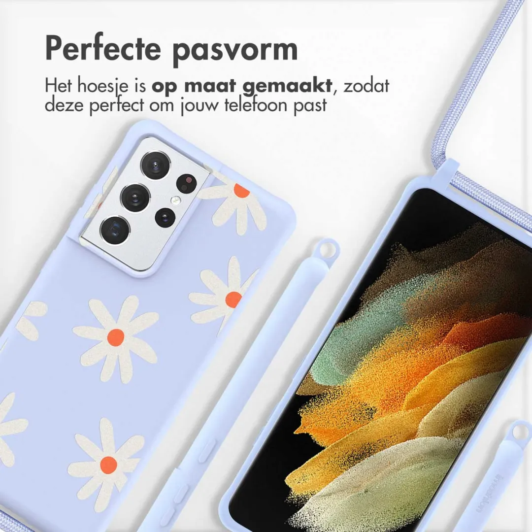 Imoshion Hoesje Samsung Galaxy S21 Ultra - Lila Flower Distance