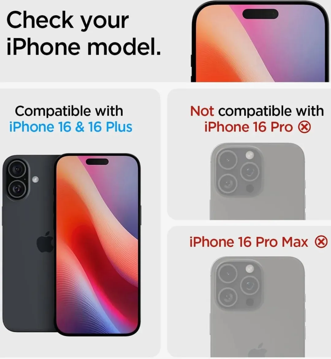 Spigen AGL08531 Camera Lens Protector - iPhone 16 Plus - 9H Glas - 2 Stuks