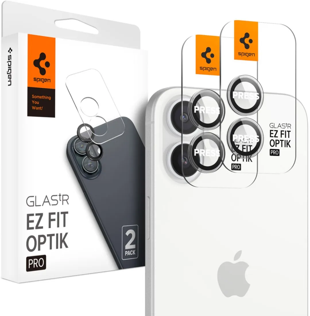 Spigen AGL08531 Camera Lens Protector - iPhone 16 Plus - 9H Glas - 2 Stuks