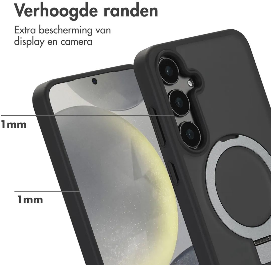 Accezz Hoesje Samsung Galaxy S24 Plus Magnetische Ring - Zwart