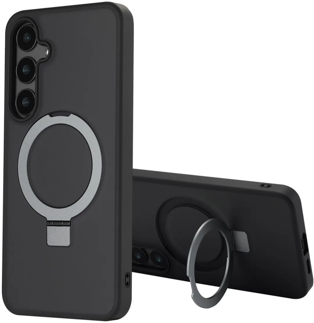 Accezz Hoesje Samsung Galaxy S24 Plus Magnetische Ring - Zwart
