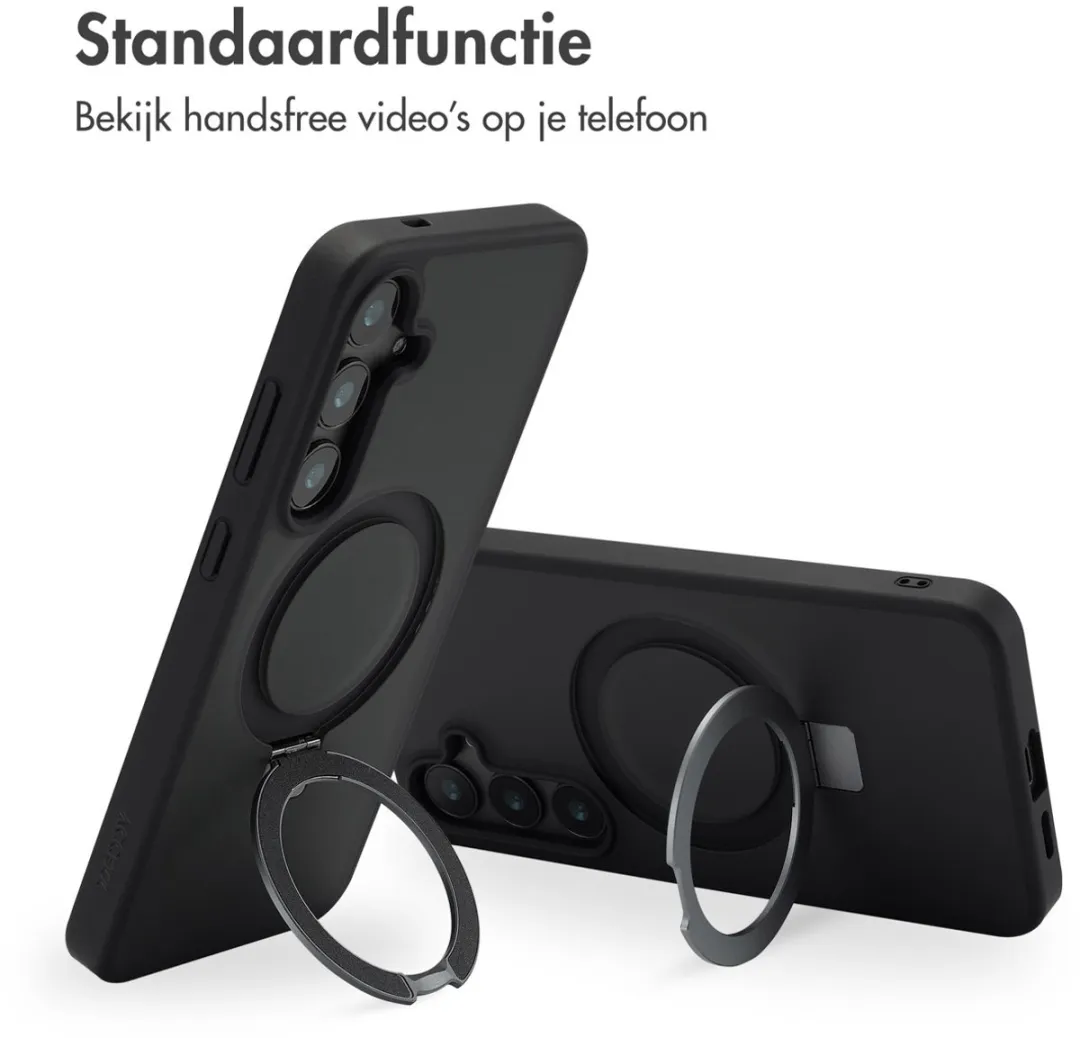 Accezz Hoesje Samsung Galaxy S24 Plus Magnetische Ring - Zwart