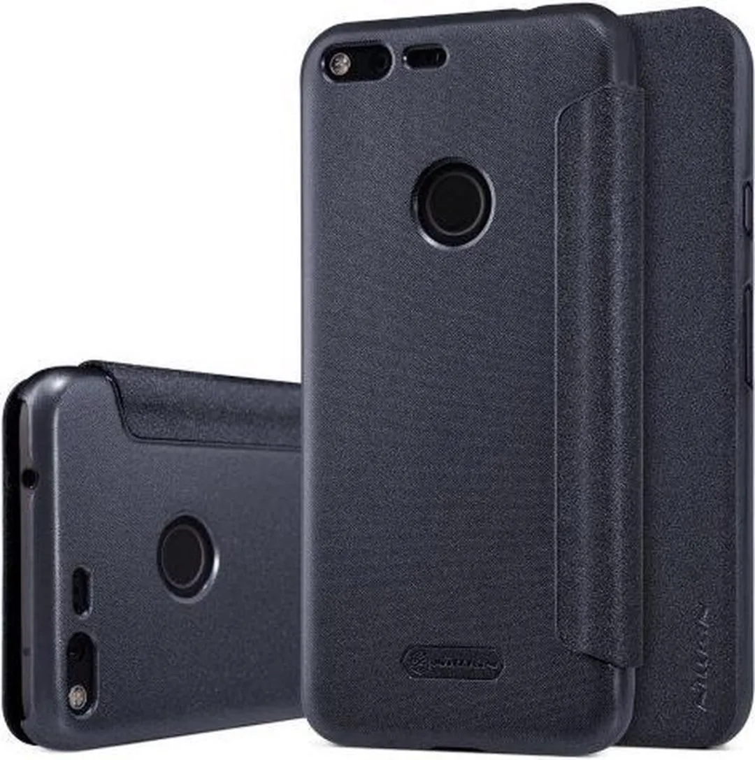 Nillkin Leather Case Sparkle Series Zwart - Google Pixel XL - afbeelding 4 van 4
