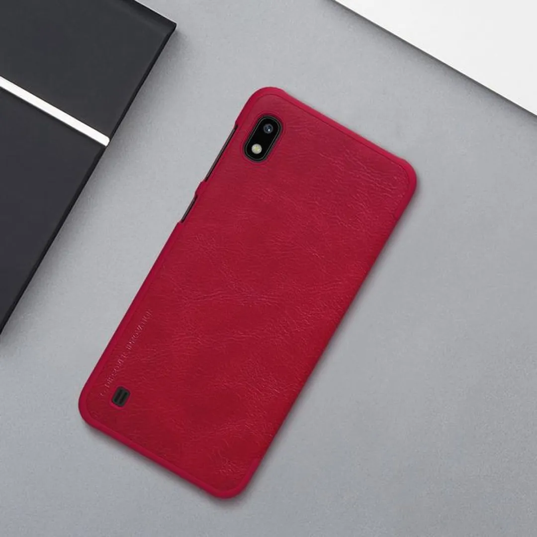Nillkin Qin PU Leather Book Case Samsung Galaxy A10 - Rood - afbeelding 4 van 4