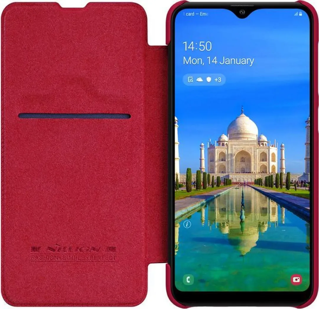 Nillkin Qin PU Leather Book Case Samsung Galaxy A10 - Rood - afbeelding 3 van 4