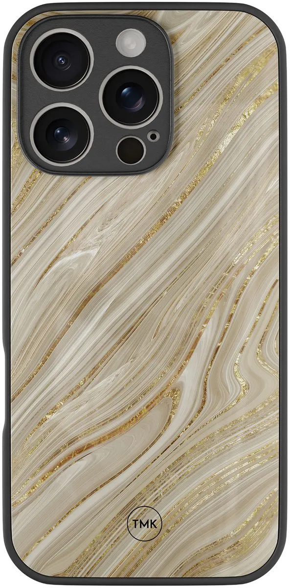 Casevibes iPhone 16 Pro Hoesje Golden Marble