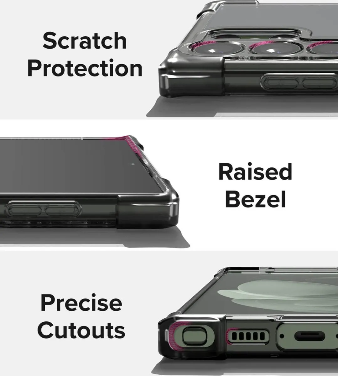 Ringke Fusion Bumperhoesje Samsung Galaxy S23 Ultra - Mat Zwart