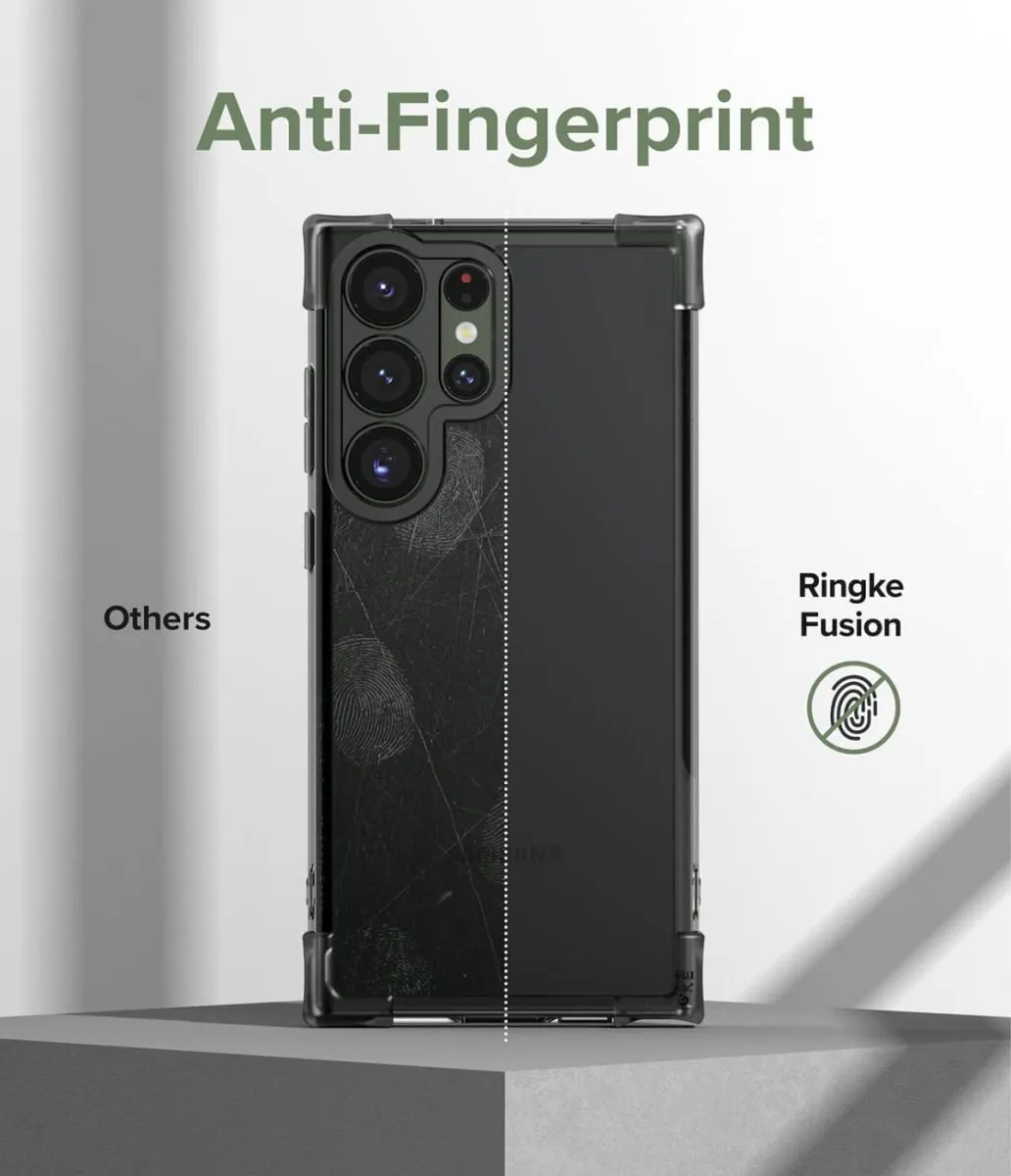 Ringke Fusion Bumperhoesje Samsung Galaxy S23 Ultra - Mat Zwart