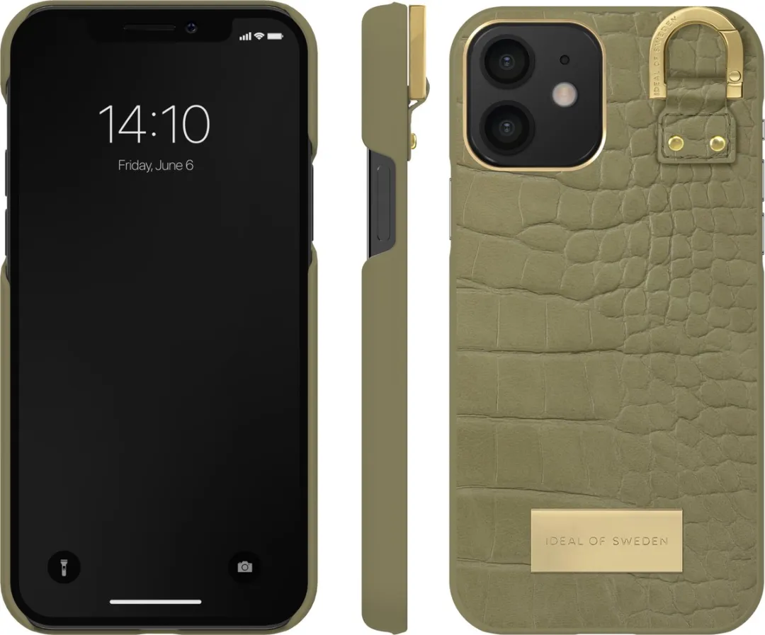 iDeal of Sweden Fashion Case Atelier iPhone 12 Pro Sage Croco - IDACSS22-2061-210 - afbeelding 2 van 5