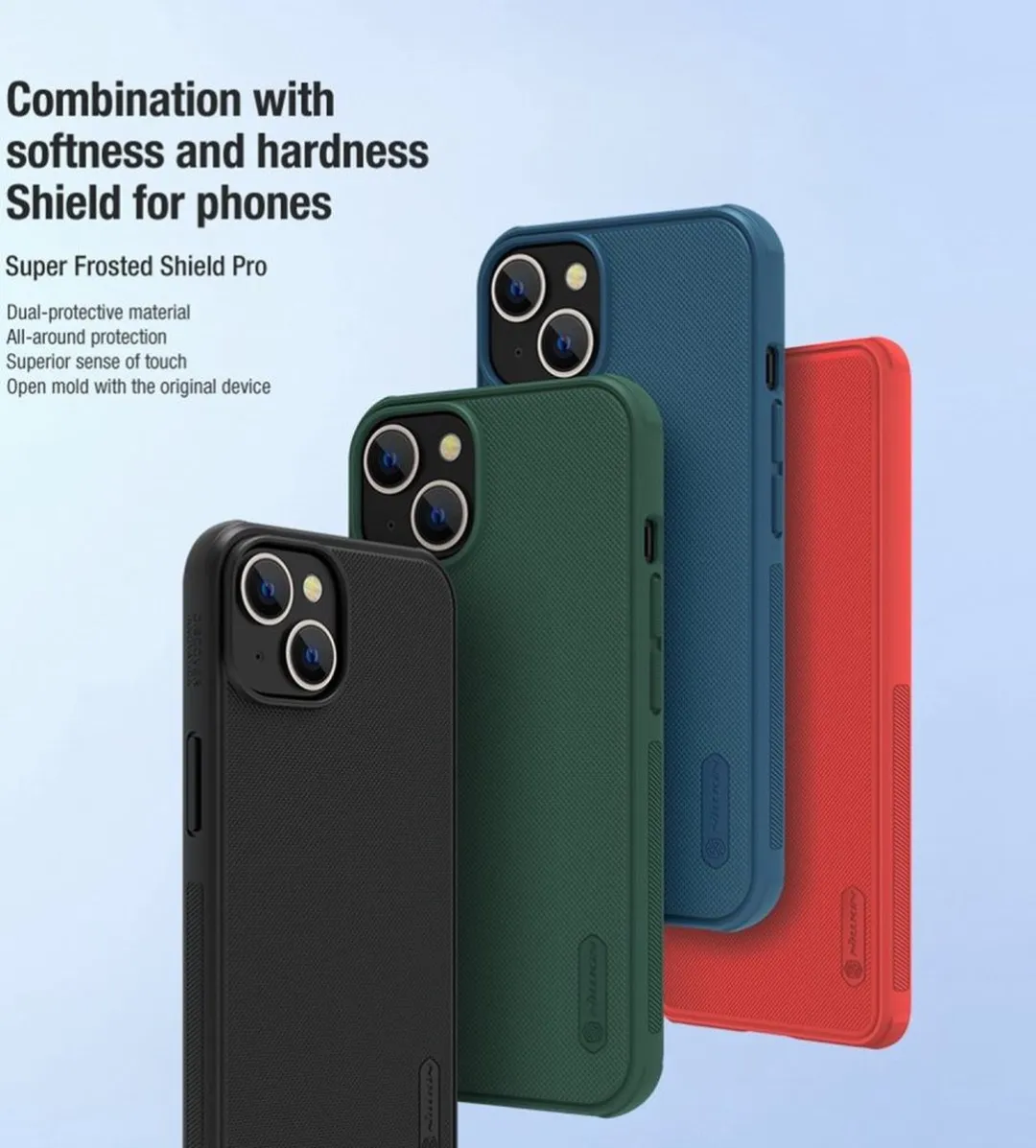 Nillkin Super Frosted Shield Hoesje iPhone 14 - Zwart