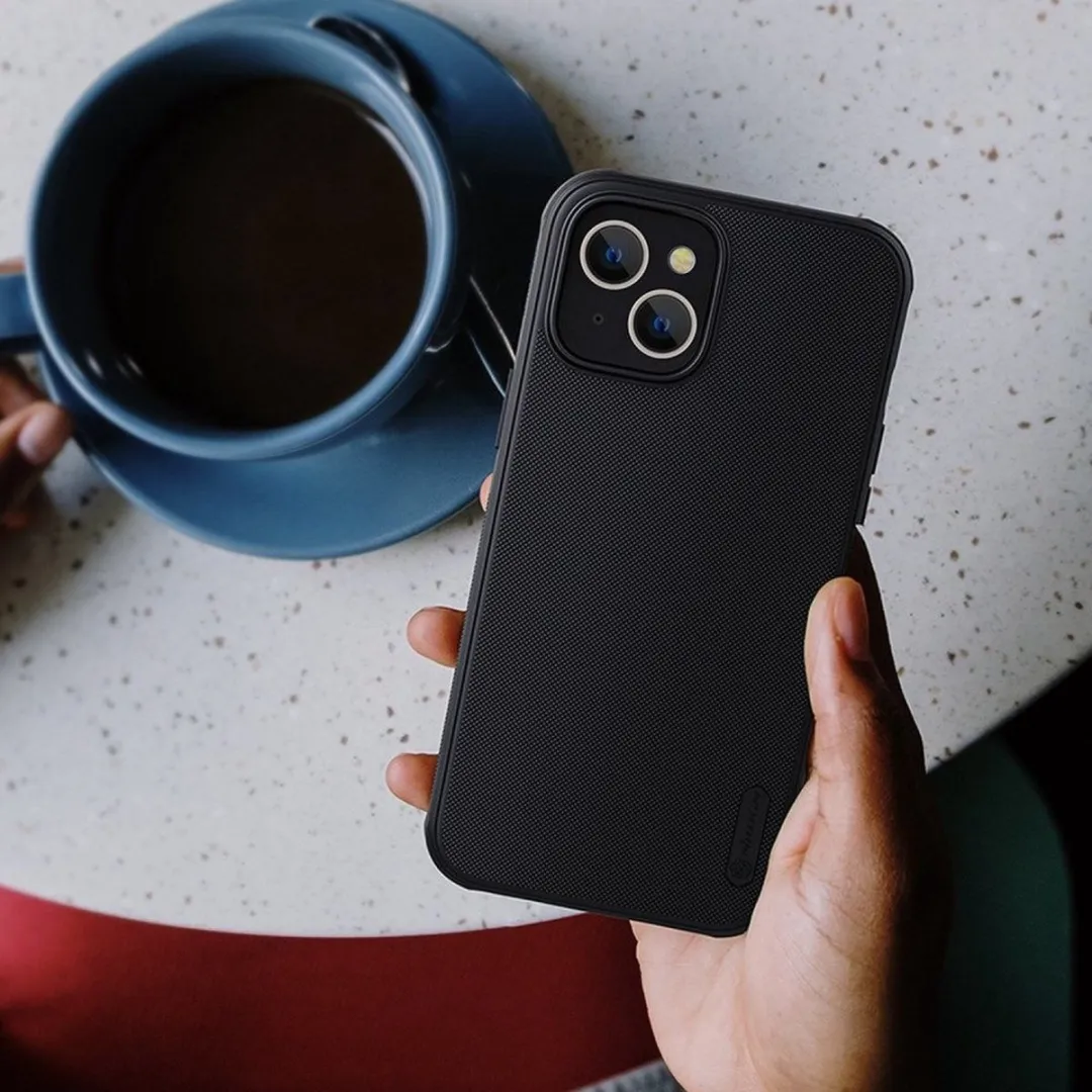 Nillkin Super Frosted Shield Hoesje iPhone 14 - Zwart