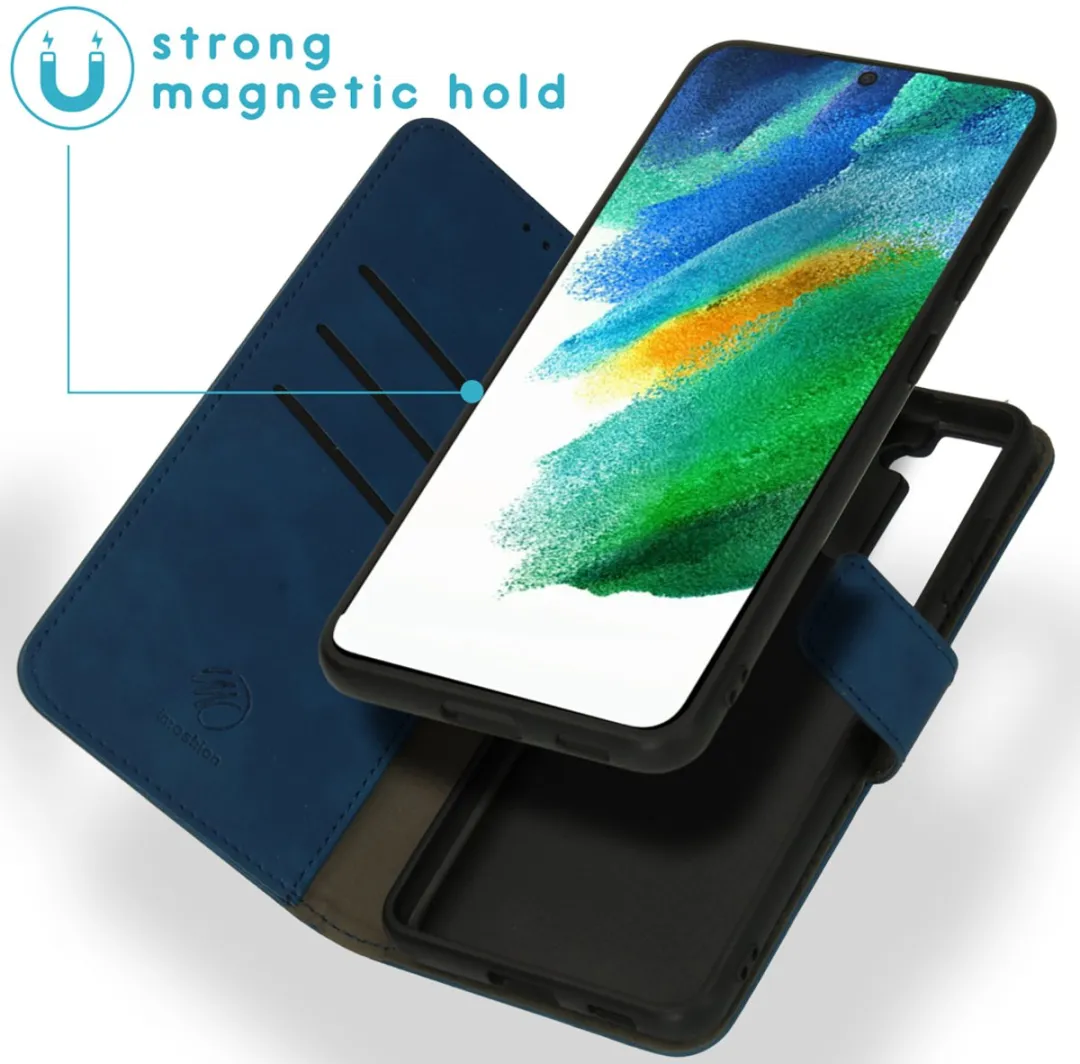 Imoshion Bookcase Hoesje Samsung Galaxy S21 FE - Blauw