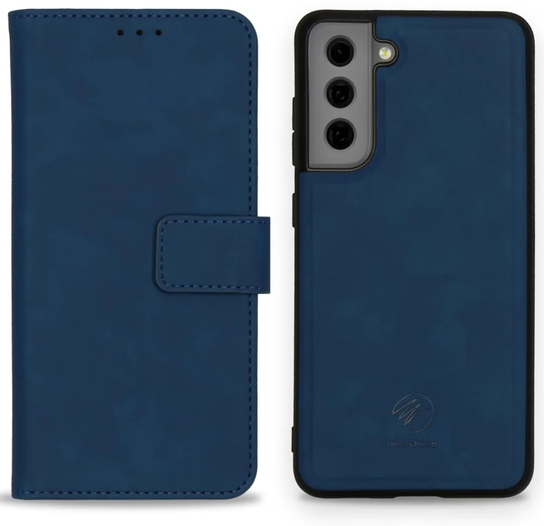 Imoshion Bookcase Hoesje Samsung Galaxy S21 FE - Blauw