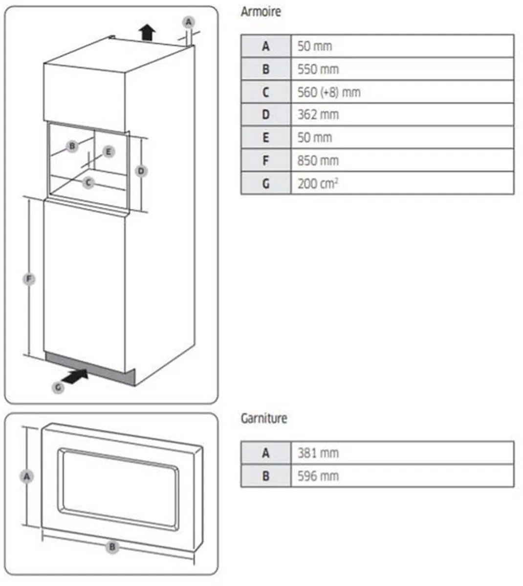 Samsung MS20A7013AB/EF Inbouw Magnetron 20L 850W - Zwart