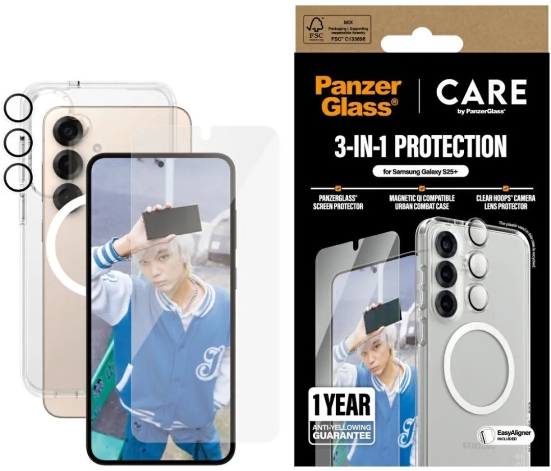 PanzerGlass Beschermset Samsung Galaxy S25+ - Zwart - afbeelding 6 van 6