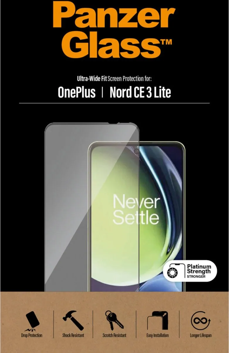 PanzerGlass Ultra-Wide Screen Protector OnePlus Nord CE 3 Lite - Zwart