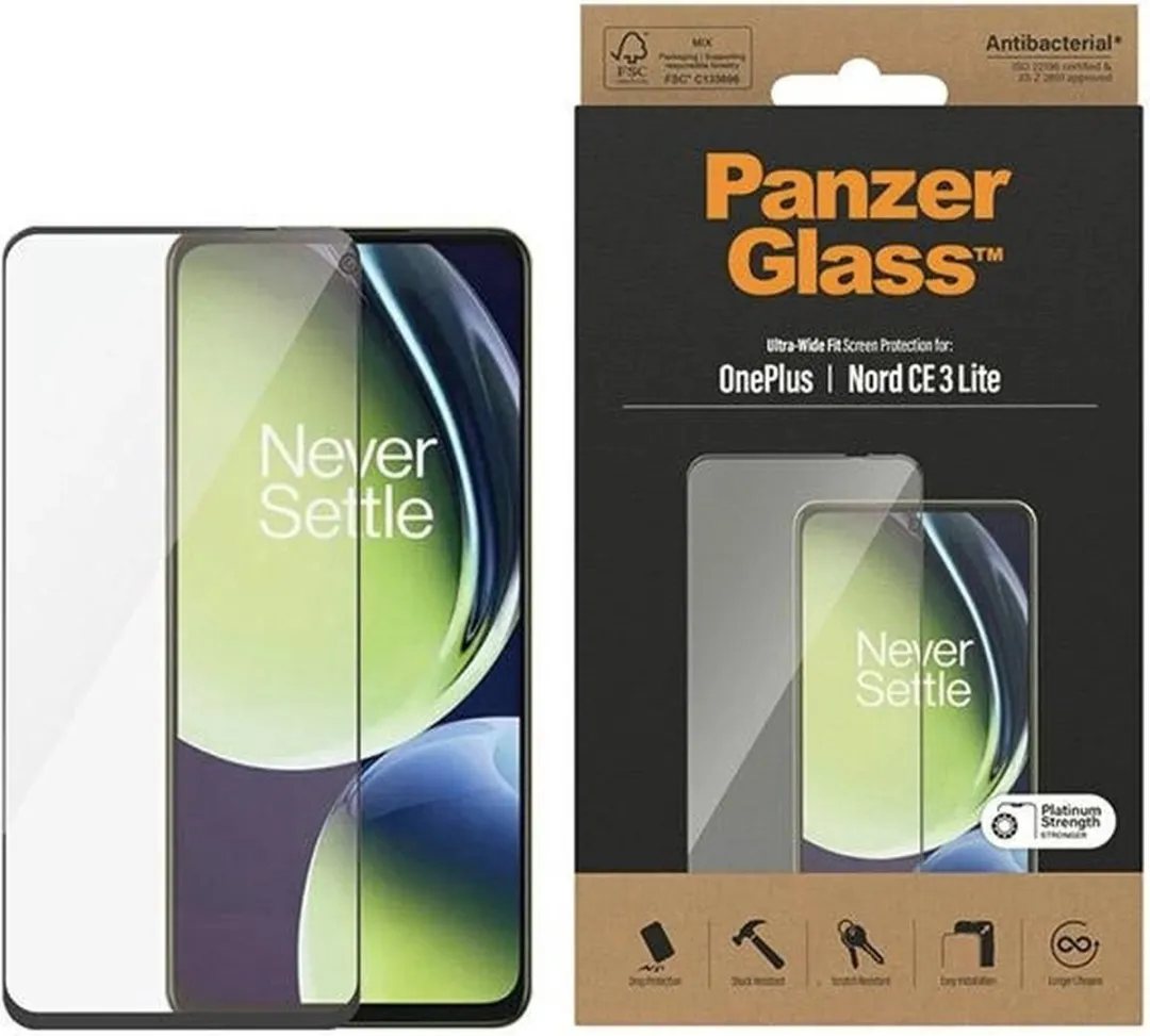 PanzerGlass Ultra-Wide Screen Protector OnePlus Nord CE 3 Lite - Zwart - afbeelding 6 van 6
